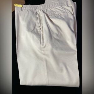 PGA Tour Men's Light Cream Flat Front Pants